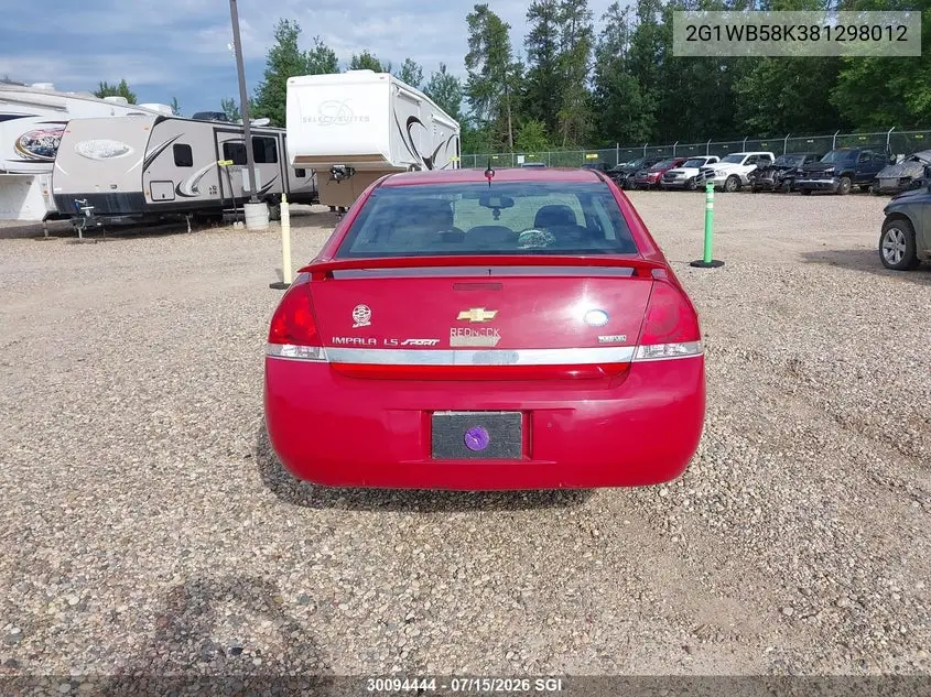 2008 Chevrolet Impala Ls VIN: 2G1WB58K381298012 Lot: 30094444