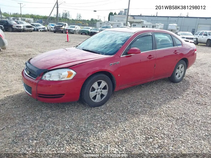 2008 Chevrolet Impala Ls VIN: 2G1WB58K381298012 Lot: 30094444