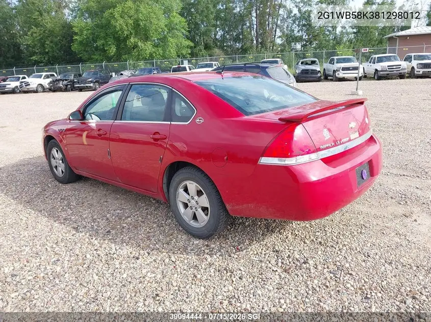 2008 Chevrolet Impala Ls VIN: 2G1WB58K381298012 Lot: 30094444