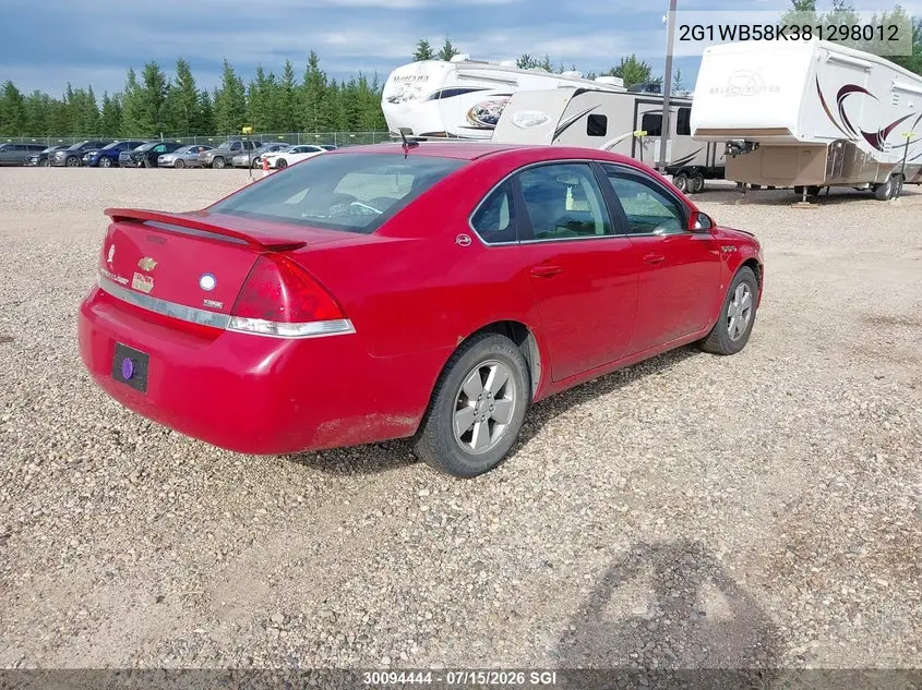 2008 Chevrolet Impala Ls VIN: 2G1WB58K381298012 Lot: 30094444