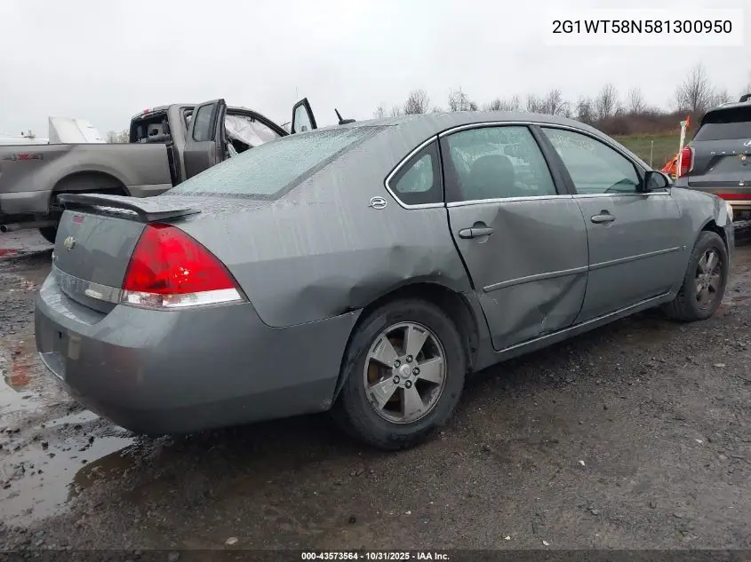2G1WT58N581300950 2008 Chevrolet Impala Lt