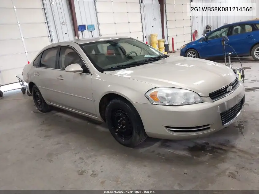 2G1WB58K081214566 2008 Chevrolet Impala Ls
