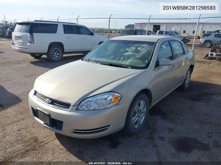 2008 Chevrolet Impala Ls VIN: 2G1WB58K281298583 Lot: 45187937