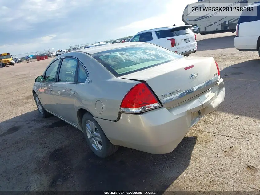 2008 Chevrolet Impala Ls VIN: 2G1WB58K281298583 Lot: 45187937