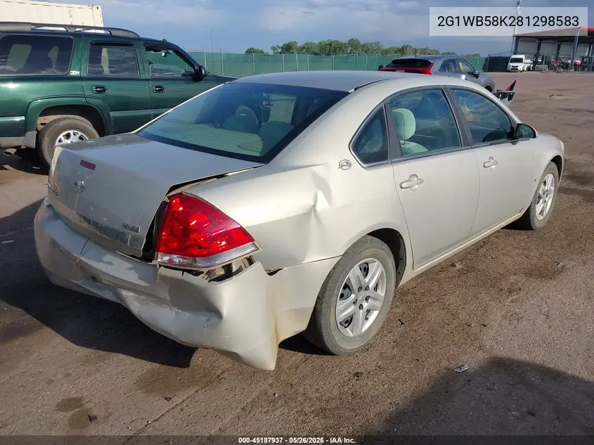 2008 Chevrolet Impala Ls VIN: 2G1WB58K281298583 Lot: 45187937