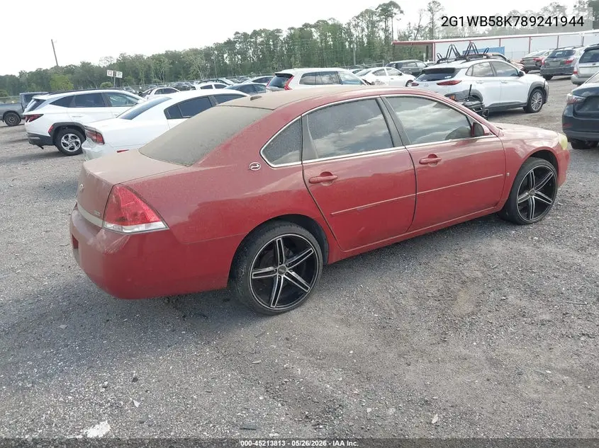 2008 Chevrolet Impala Ls VIN: 2G1WB58K789241944 Lot: 45213813