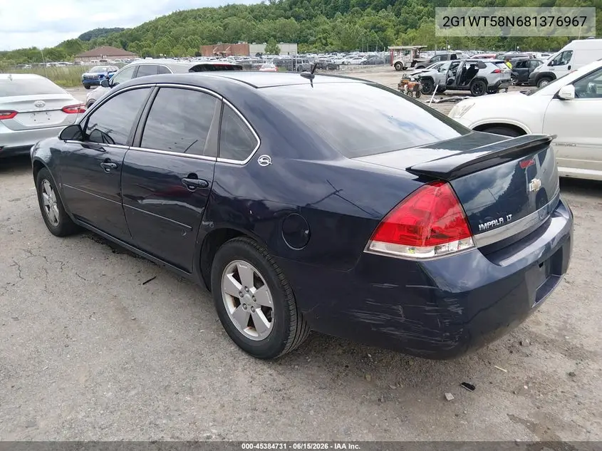 2008 Chevrolet Impala Lt VIN: 2G1WT58N681376967 Lot: 45384731