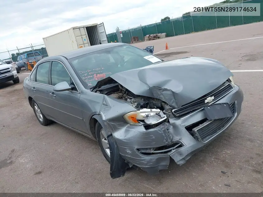 2008 Chevrolet Impala Lt VIN: 2G1WT55N289174634 Lot: 45455989