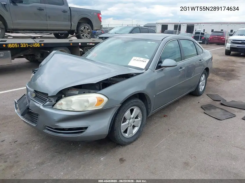 2008 Chevrolet Impala Lt VIN: 2G1WT55N289174634 Lot: 45455989