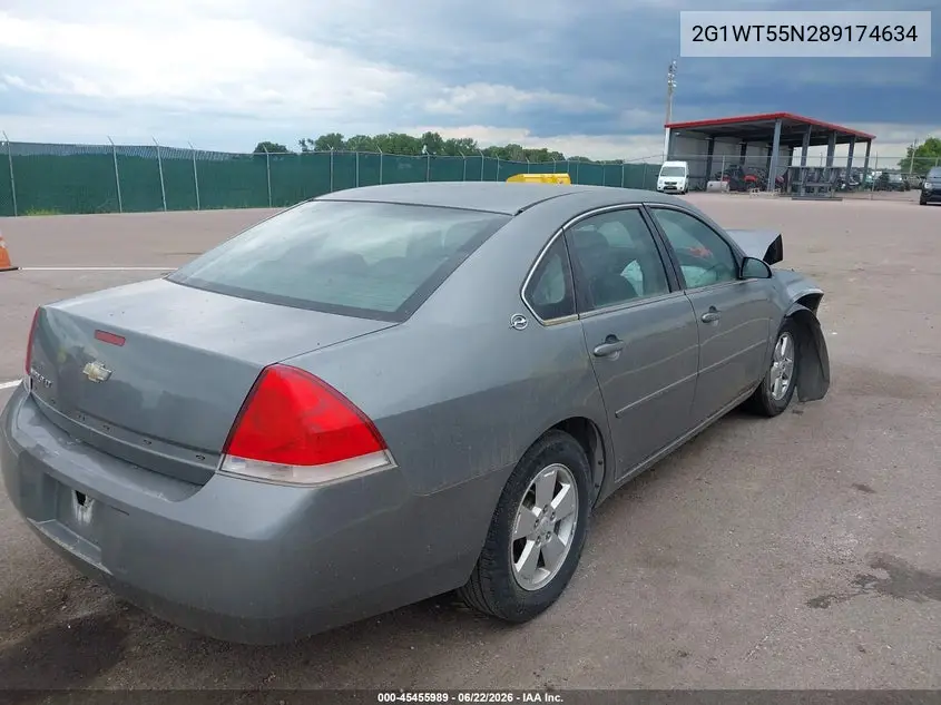 2008 Chevrolet Impala Lt VIN: 2G1WT55N289174634 Lot: 45455989