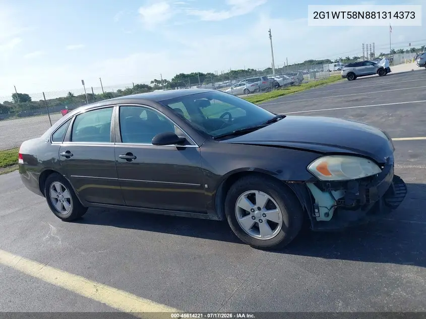 2008 Chevrolet Impala Lt VIN: 2G1WT58N881314373 Lot: 45614221
