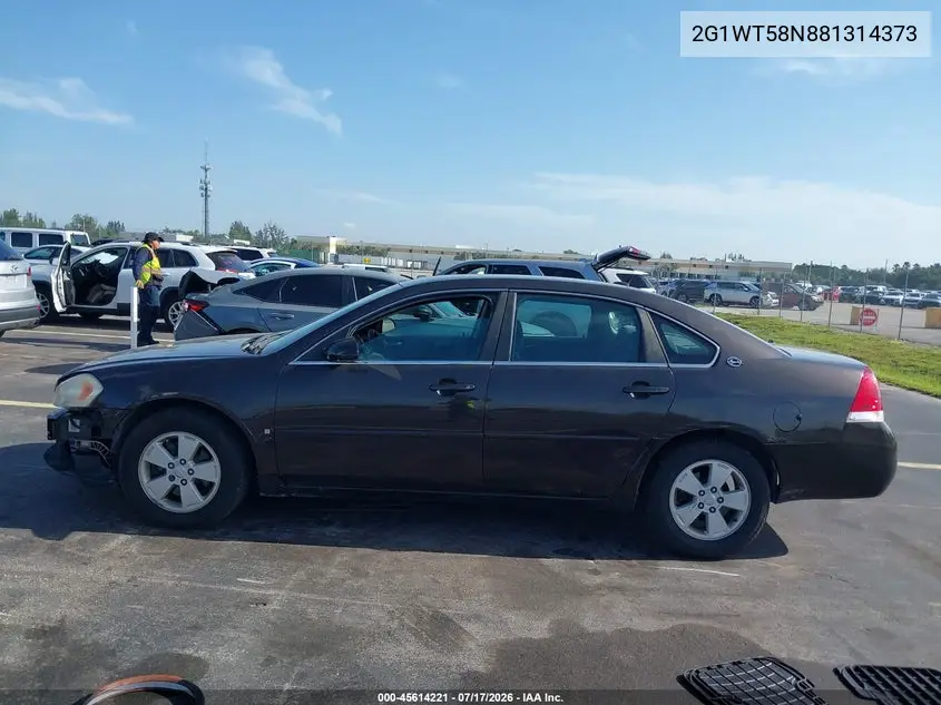 2008 Chevrolet Impala Lt VIN: 2G1WT58N881314373 Lot: 45614221