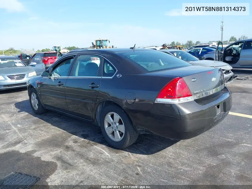 2008 Chevrolet Impala Lt VIN: 2G1WT58N881314373 Lot: 45614221