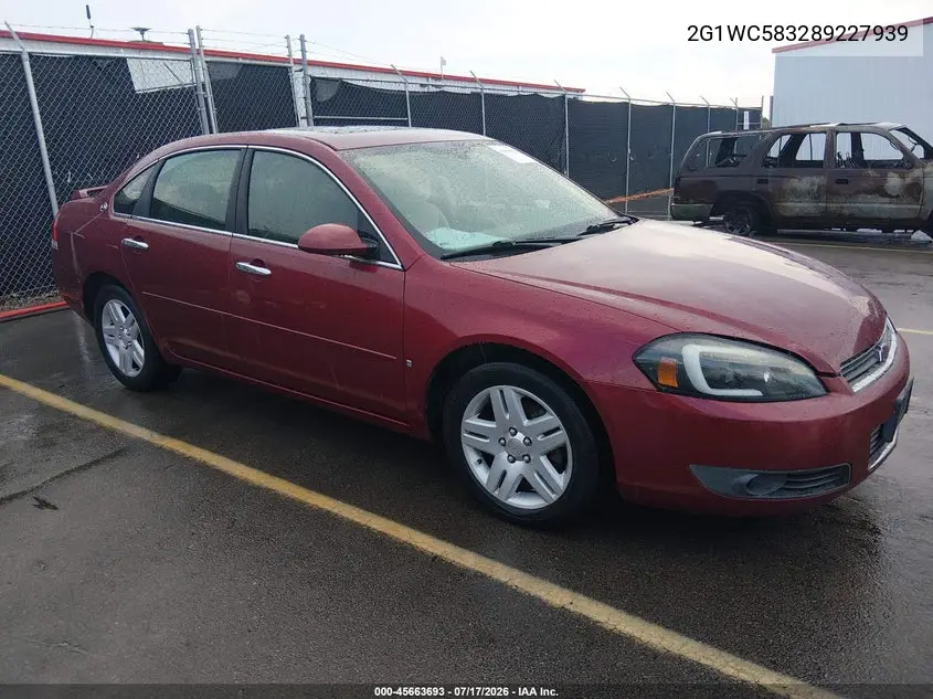 2008 Chevrolet Impala Lt VIN: 2G1WC583289227939 Lot: 45663693