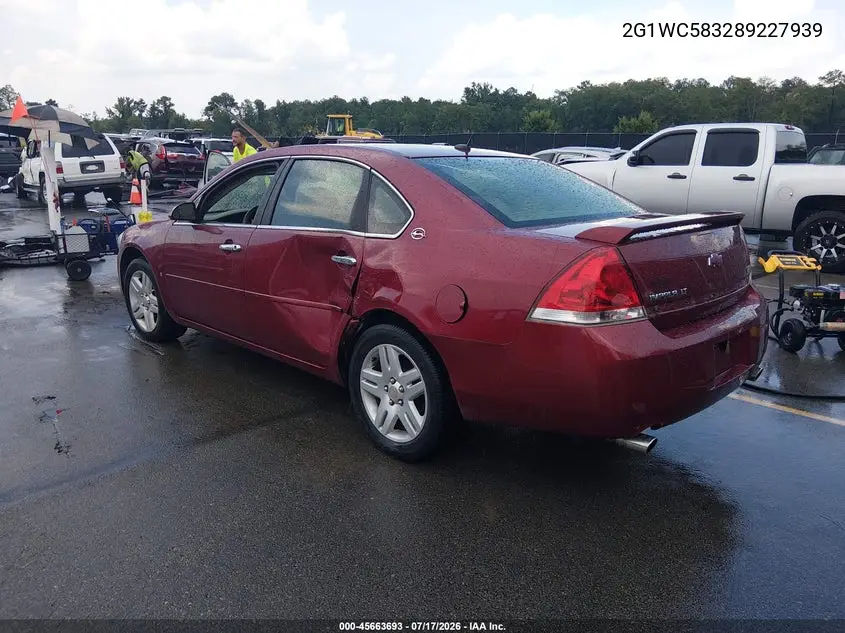 2008 Chevrolet Impala Lt VIN: 2G1WC583289227939 Lot: 45663693