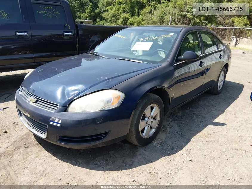 2008 Chevrolet Impala Lt VIN: 2G1WT55K889132782 Lot: 45666725