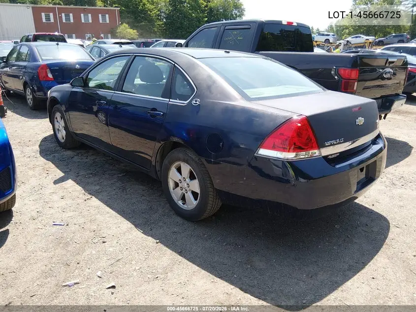 2008 Chevrolet Impala Lt VIN: 2G1WT55K889132782 Lot: 45666725