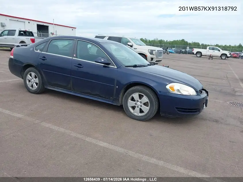 2009 Chevrolet Impala Ls VIN: 2G1WB57KX91318792 Lot: 12656439