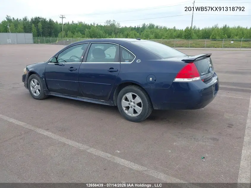 2009 Chevrolet Impala Ls VIN: 2G1WB57KX91318792 Lot: 12656439