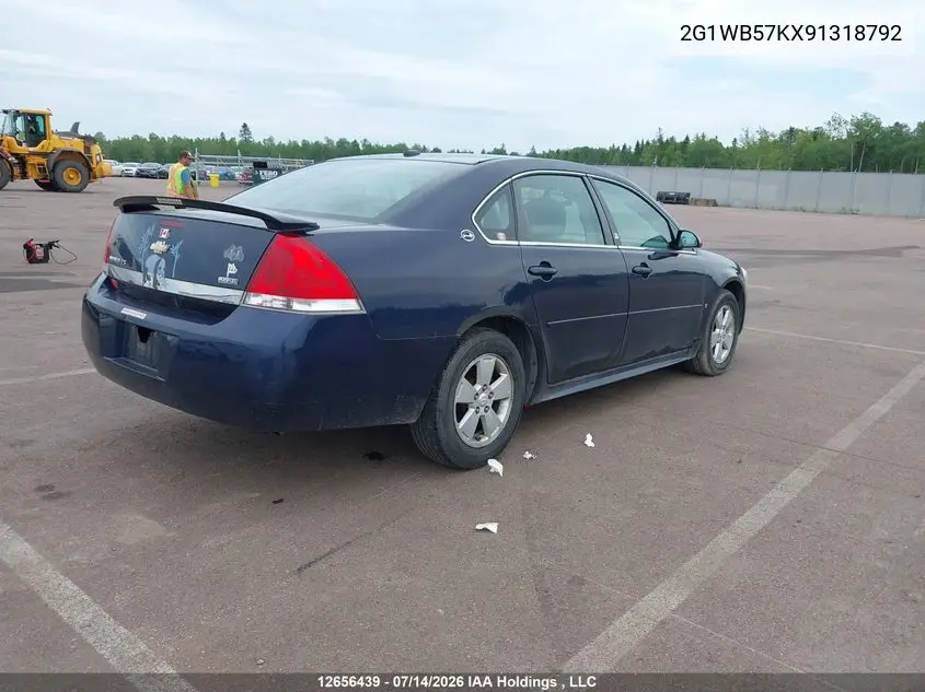 2009 Chevrolet Impala Ls VIN: 2G1WB57KX91318792 Lot: 12656439