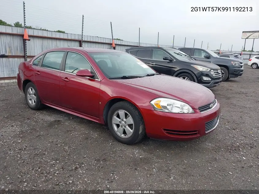 2009 Chevrolet Impala Lt VIN: 2G1WT57K991192213 Lot: 45194806