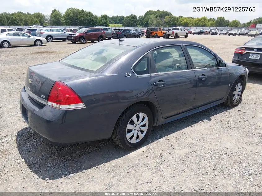 2009 Chevrolet Impala Ls VIN: 2G1WB57K291225765 Lot: 45631088