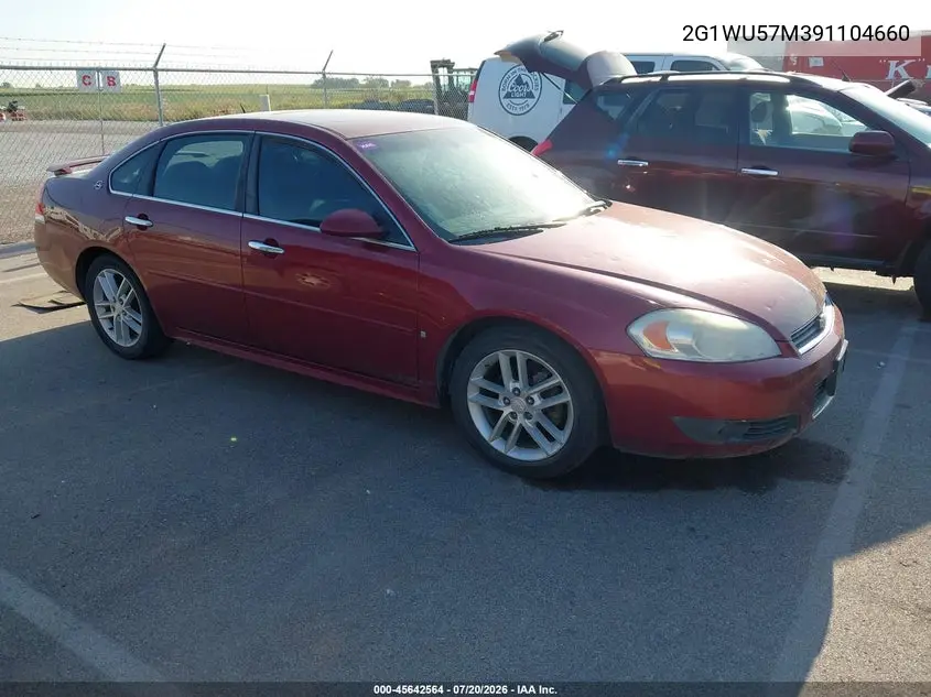 2009 Chevrolet Impala Ltz VIN: 2G1WU57M391104660 Lot: 45642564