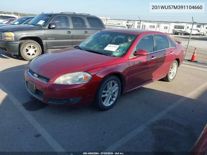 2009 Chevrolet Impala Ltz VIN: 2G1WU57M391104660 Lot: 45642564