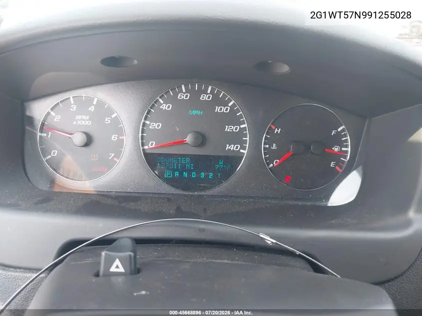 2009 Chevrolet Impala Lt VIN: 2G1WT57N991255028 Lot: 45668896