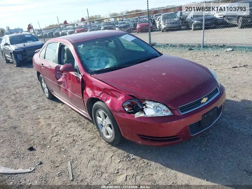 2G1WB5EK1A1103793 2010 Chevrolet Impala Lt