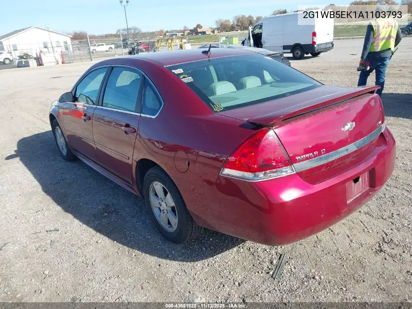 2G1WB5EK1A1103793 2010 Chevrolet Impala Lt