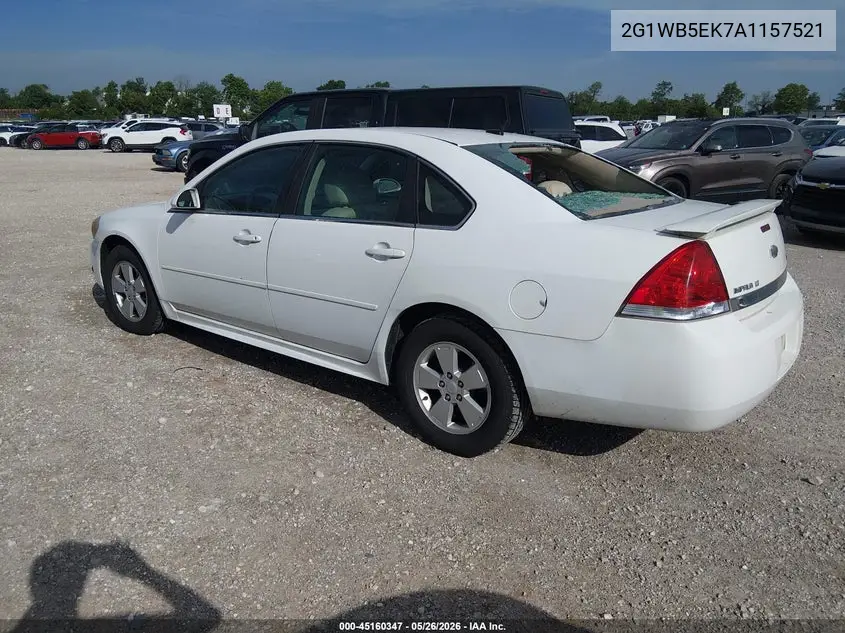 2010 Chevrolet Impala Lt VIN: 2G1WB5EK7A1157521 Lot: 45160347