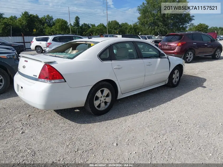 2010 Chevrolet Impala Lt VIN: 2G1WB5EK7A1157521 Lot: 45160347