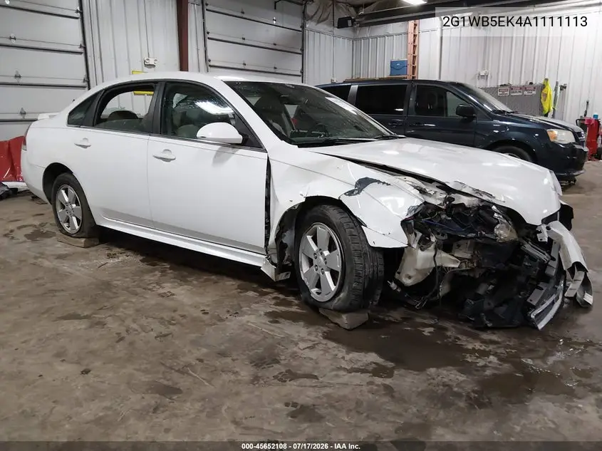 2010 Chevrolet Impala Lt VIN: 2G1WB5EK4A1111113 Lot: 45652108