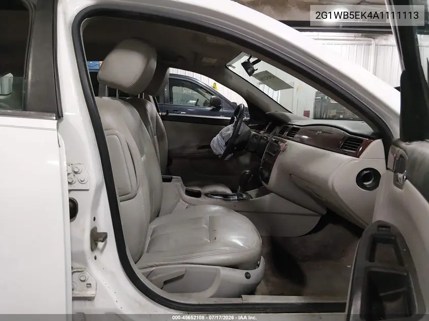 2010 Chevrolet Impala Lt VIN: 2G1WB5EK4A1111113 Lot: 45652108