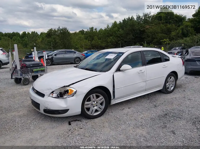 2011 Chevrolet Impala Lt VIN: 2G1WG5EK3B1169572 Lot: 45386074