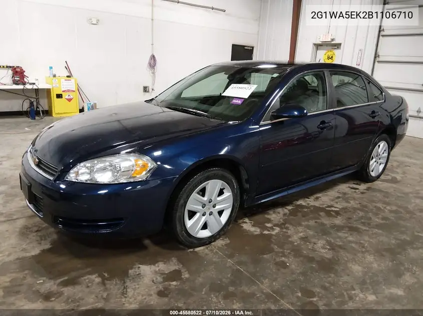 2011 Chevrolet Impala Ls VIN: 2G1WA5EK2B1106710 Lot: 45580522