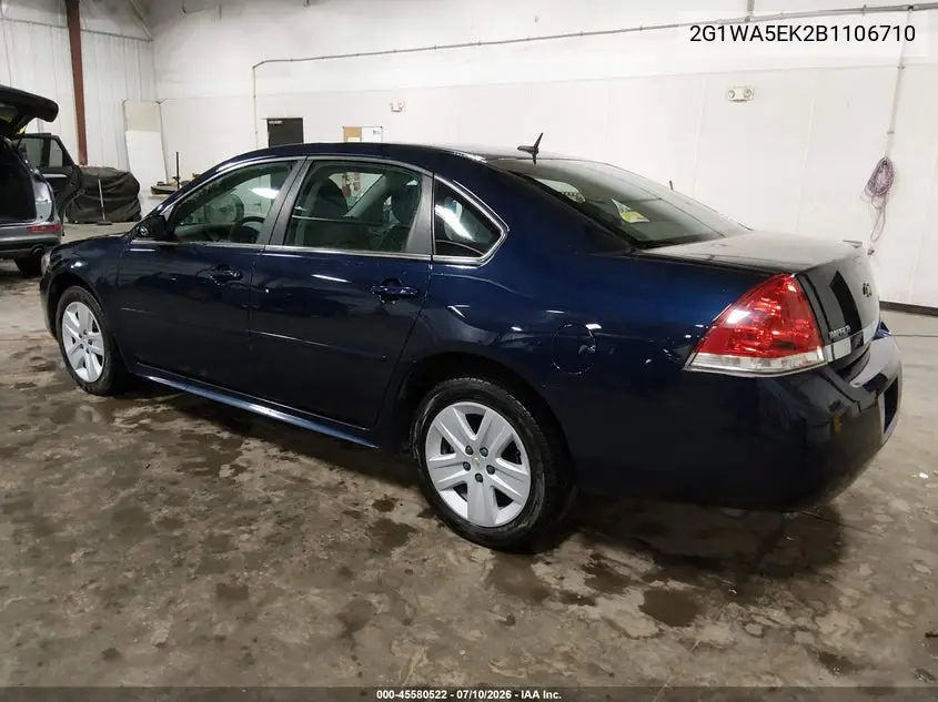 2011 Chevrolet Impala Ls VIN: 2G1WA5EK2B1106710 Lot: 45580522