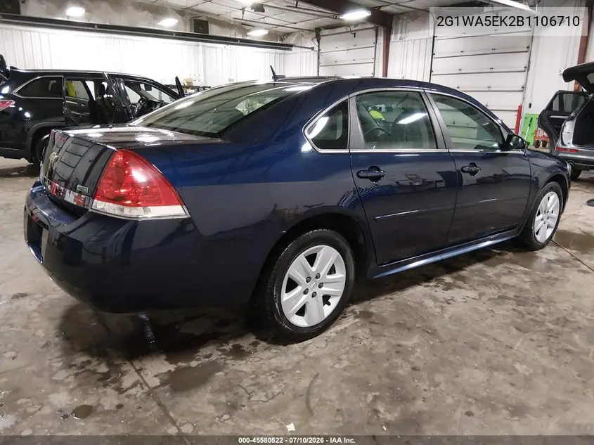 2011 Chevrolet Impala Ls VIN: 2G1WA5EK2B1106710 Lot: 45580522