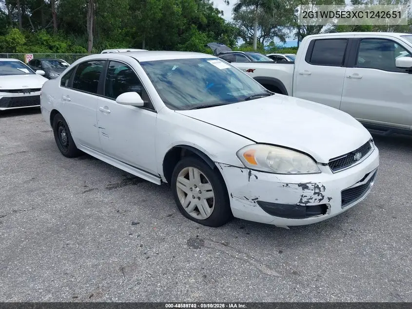 2G1WD5E3XC1242651 2012 Chevrolet Impala Police
