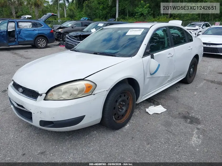 2G1WD5E3XC1242651 2012 Chevrolet Impala Police