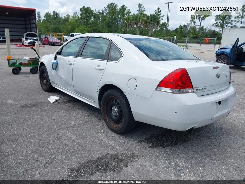2G1WD5E3XC1242651 2012 Chevrolet Impala Police