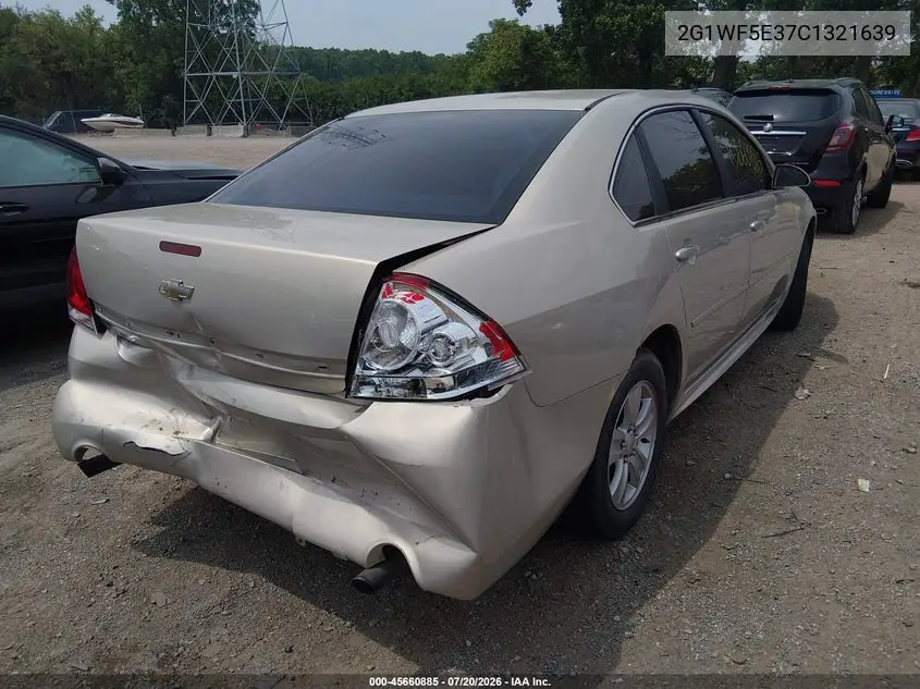 2012 Chevrolet Impala Ls VIN: 2G1WF5E37C1321639 Lot: 45660885