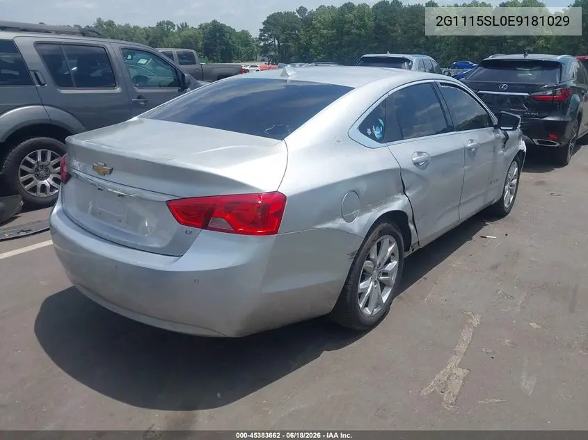 2014 Chevrolet Impala 1Lt VIN: 2G1115SL0E9181029 Lot: 45383662