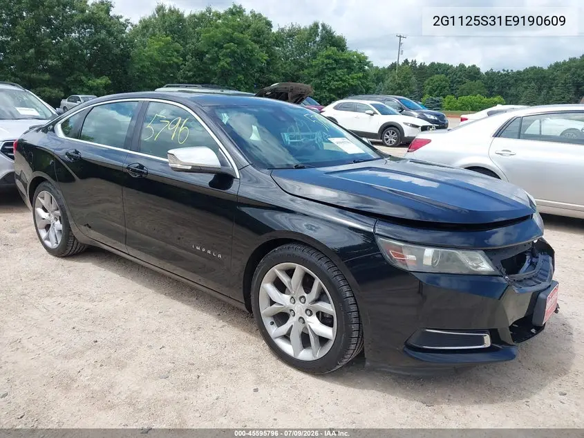 2014 Chevrolet Impala 2Lt VIN: 2G1125S31E9190609 Lot: 45595796