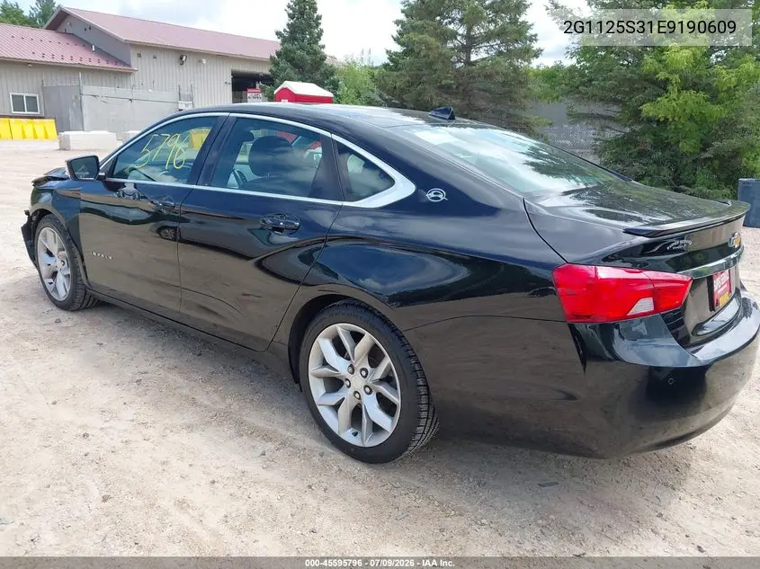 2014 Chevrolet Impala 2Lt VIN: 2G1125S31E9190609 Lot: 45595796