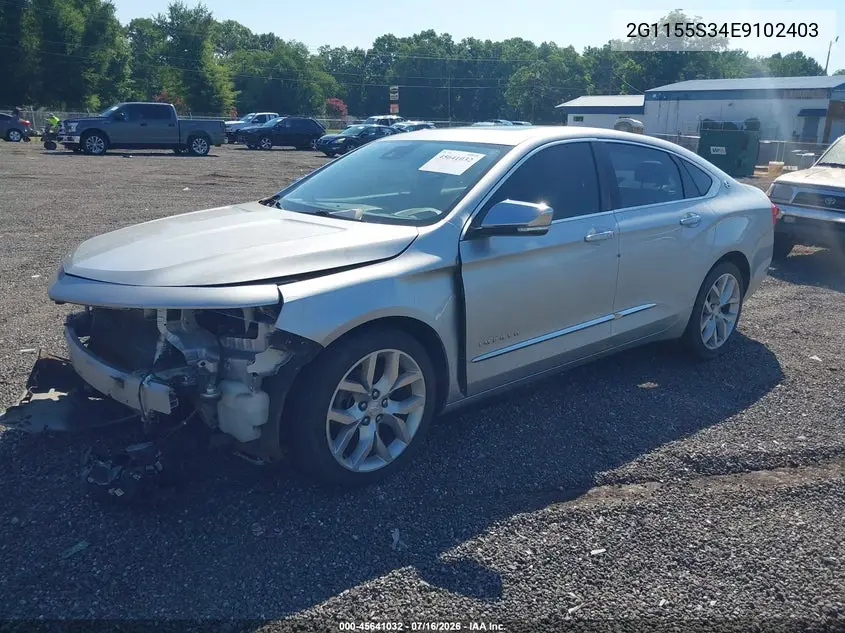 2014 Chevrolet Impala 2Lz VIN: 2G1155S34E9102403 Lot: 45641032