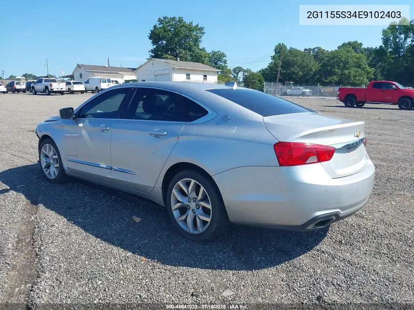 2014 Chevrolet Impala 2Lz VIN: 2G1155S34E9102403 Lot: 45641032