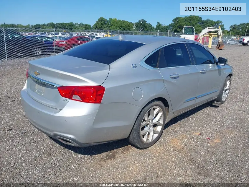 2014 Chevrolet Impala 2Lz VIN: 2G1155S34E9102403 Lot: 45641032