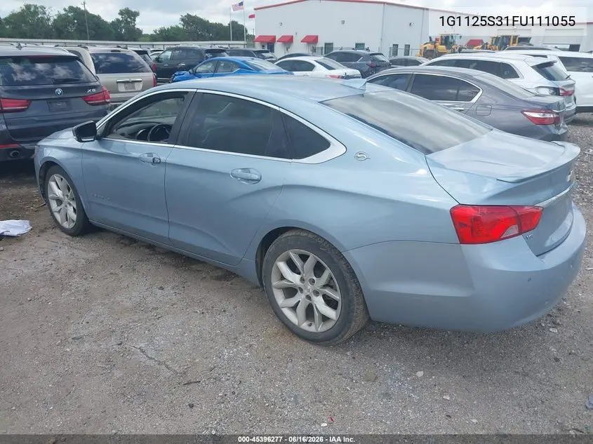 2015 Chevrolet Impala 2Lt VIN: 1G1125S31FU111055 Lot: 45396277